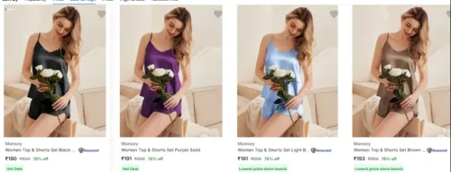 Image of Mansey Womens Night Suits Starting @ ₹190