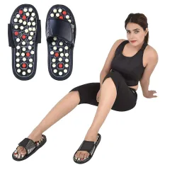 Durable Manual Spring Acupressure Magnetic Therapy Slippers Size 8