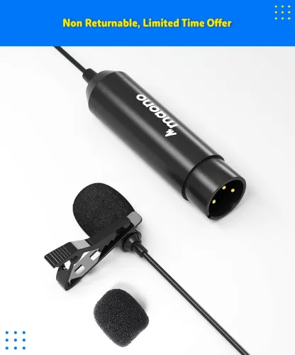 Image of MAONO AU-XLR10 Lavalier Mic (XLR, Condenser, Clip-On for Studio/Mixer) 