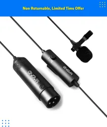 MAONO AU-XLR20 Lavalier Mic (XLR, Condenser, Clip-On for Studio/Mixer)
