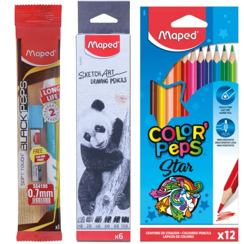 Image of MAPED 3 in 1 Drawing, Sketching & Colouring Kit