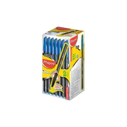 MAPED Ball pen Set of 50 (Dark Blue)