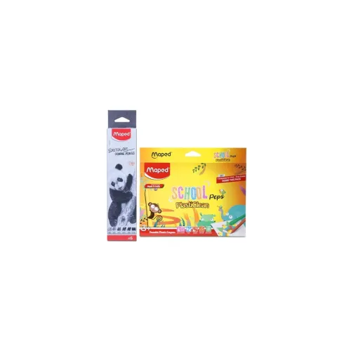 Image of Maped Colouring Kit – 6 Pencils + 15 Crayons (2 Pack)