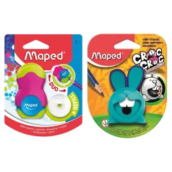Maped Loopy & Croc Croc 1-Hole Sharpener Combo (Multicolor)