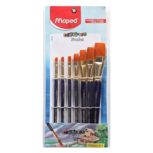 Image of Maped Synthetic Hair Flat Brushes (Set of 7)