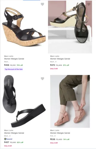 Image of Marc Loire Women's Wedges upto 82% Discount