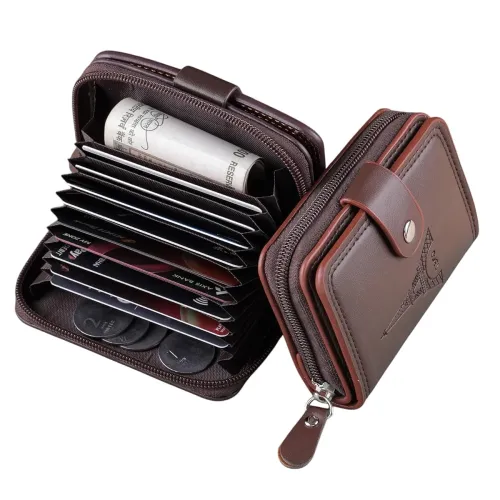 Image of MARETTO Men’s Genuine Leather Wallet with Card Holder & Coin Pocket