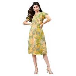 Marie Claire Womens Crepe Casual Dress