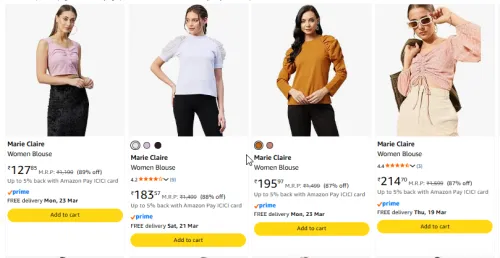 Image of Marie Claire Women's Wear starting @ ₹127