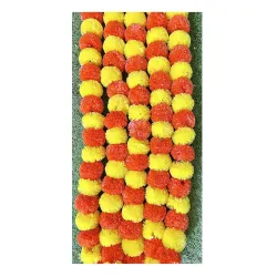 SPHINX Artificial Marigold Flower Garlands–Fluffy Marigold Strings for Diwali,Pooja,Wedding,Festival,Housewarming,Home,M