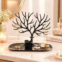MARKET 99 Black Deer Jewellery Holder Stand