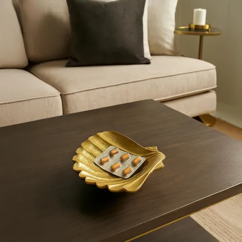 Image of MARKET 99 Golden Ribbed Aluminium Decorative Platter