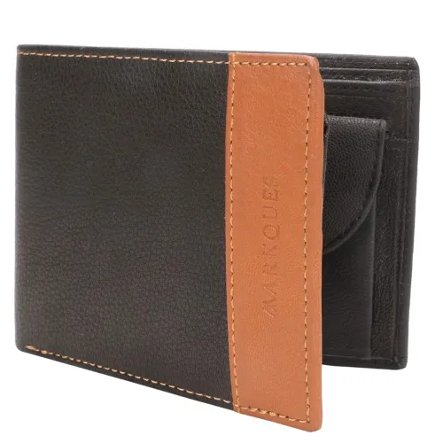 Image of MARKQUES Genuine Leather Black Mens Wallet