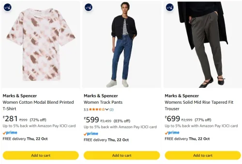 Image of Marks & Spencer Clothing & Apparals at minimum 70% Discount