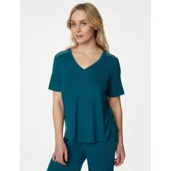 Marks & Spencer Women Body Soft™ Lace Detail Pyjama Top