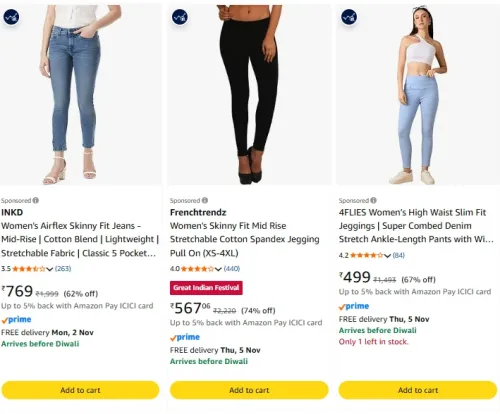 Image of Marks & Spencer Womens Light Wash High Rise Skinny Fit Jegging at minimum 60%