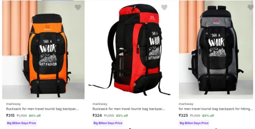 Image of Markway Rucksacks upto 84% Discount
