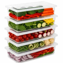 MARKWELL Fridge Storage Boxes Pack of 5