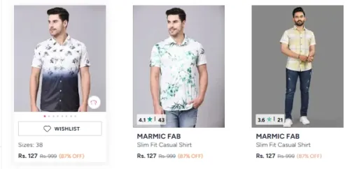 Image of MARMIC FAB Men Shirt Minimum 80% Discount