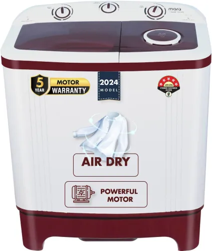 Image of MarQ 6kg 5 Star Semi Automatic Top Load Washing Machine (MQSA605NNNDM)