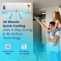 MarQ by Flipkart 2026 Model 2 Ton 3 Star Split Inverter 5-in-1 Convertible with Turbo Cool Technology AC (203IPG26WQ, Wh