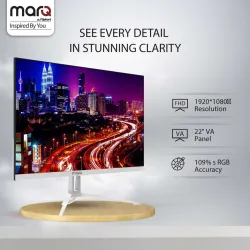 MarQ by Flipkart 55.88 cm (22 inch) Full HD LED Backlit VA Panel Monitor (22FHDMEQNNXO) (Adaptive Sync, Response Time: 1