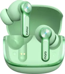 MarQ by Flipkart Rhythm Q1324 45 Hours Playtime Type C Fast Charging Bluetooth Quad Mic ENC Bluetooth Headset (Green, Tr