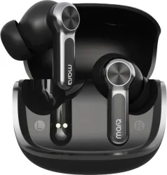 MarQ by Flipkart Rhythm Q1324 45 Hours Playtime Type C Fast Charging Bluetooth Quad Mic ENC Bluetooth Headset (Black, Tr
