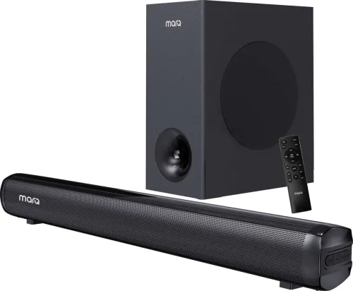 Image of MarQ by Flipkart Thunder 160, 160 Watts, 2.1 Channel, Immersive cinematic experience, EQ Modes 160 W Bluetooth Soundbar 
