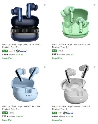 Image of Marq By Flipkart True Wireless Earbuds upto 92% Discount