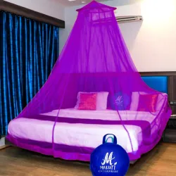 Maruti Enterprise Polyester Adults Washable Double bed (Round) Mosquito Net