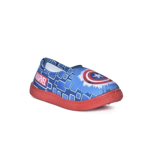 Image of Marvel Boys Marvel Avengers by Toothless Kids Boys Blue Lycra Shoe Walking Shoes
