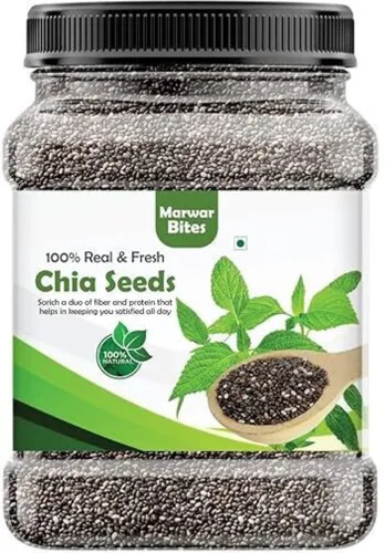 Image of Marwar Bites Chia Seeds - Seeds for Weight Management Rich (500g)
