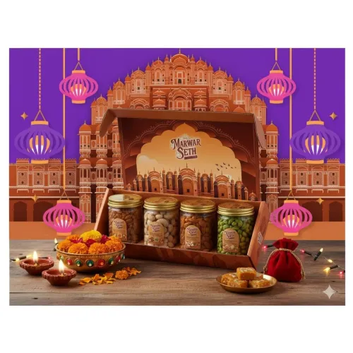 Image of Marwar Seth Premium Diwali Dry Fruit Gift Box 100gm Each Box 