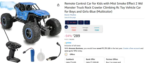 Image of Mashes Remote Control Car
