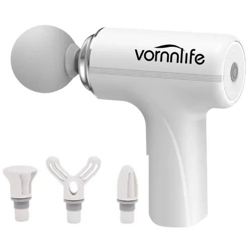 Image of Massage Gun for Pain Relief, Deep Tissue, 6 Speeds & 4 Massage Heads, Cordless