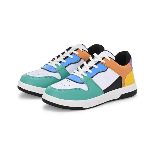 Image of Massari Faux Leather Sneakers for Men 