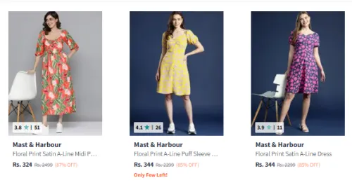 Image of Mast And Harbour Dresses at Minimum 80% Discount