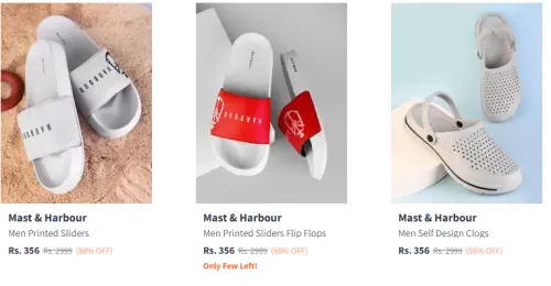Image of Mast And Harbour Flip Flops Upto 89% Off | Starts Rs 356. 