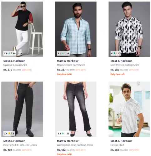 Image of Mast And Harbour Shirts @ Minimum 80% Discount