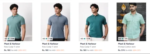 Image of Mast & Harbour Clothings & Apparels at minimum 89% Discount