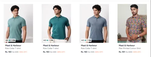 Image of Mast & Harbour Clothings & Apparels at minimum 88% Discount