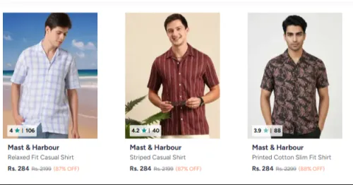 Image of Mast & Harbour Clothings & Apparels at minimum 71% Discount