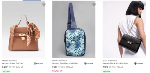 Image of Mast & Harbour Handbags at Minimum 70% Discount