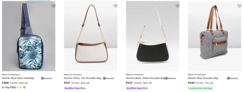 Image of Mast & Harbour Handbags upto 85% Discount
