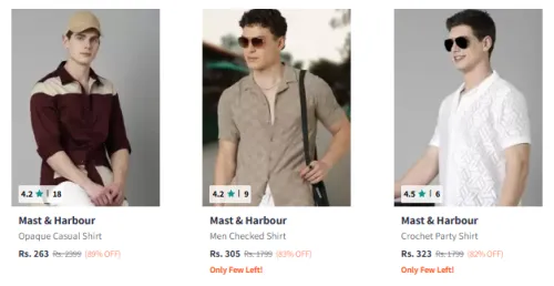 Image of mast harbour men shirt Minimum 80% Discount
