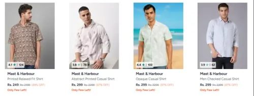 Image of Mast & Harbour men shirts up to 89% Discount 