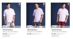 Mast & Harbour Mens Boxer 2Pcs From ₹249