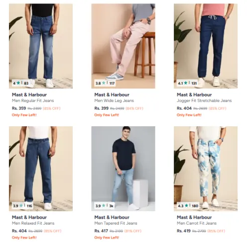 Image of Mast & Harbour Men's Jeans Up to 85% Discount