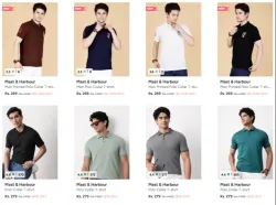 Mast&Harbour mens tshirt at Minimum 80%Discount